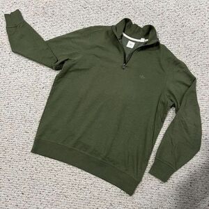 Dockers Quarter Zip Olive Green Sweatshirt Size Large